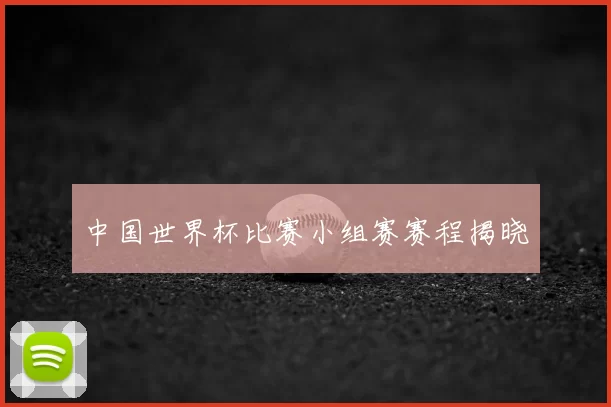 中国世界杯比赛小组赛赛程揭晓